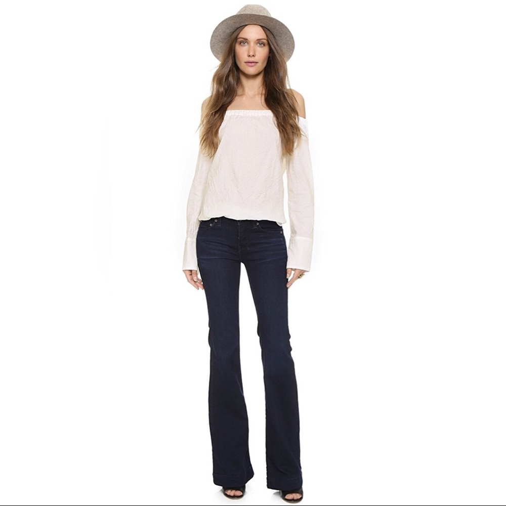 SALE! Free People Flare Leg Wide Leg Jeans SZ 25